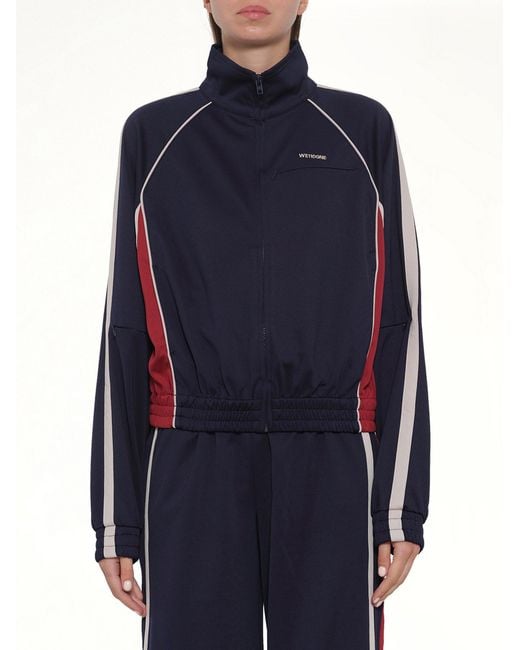 we11done Blue Contrast Track Jacket