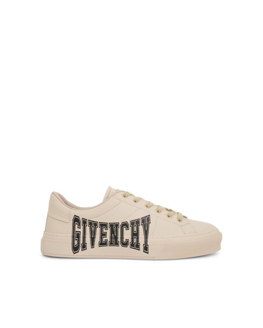 Givenchy Natural City Sport Sneakers With Varsity Print, /, 100% Leather for men