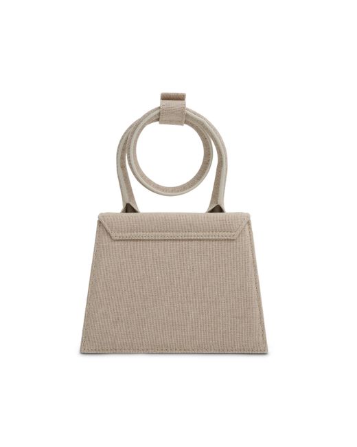Jacquemus Gray Le Chiquito Noeud Leather Bag, , 100% Cotton