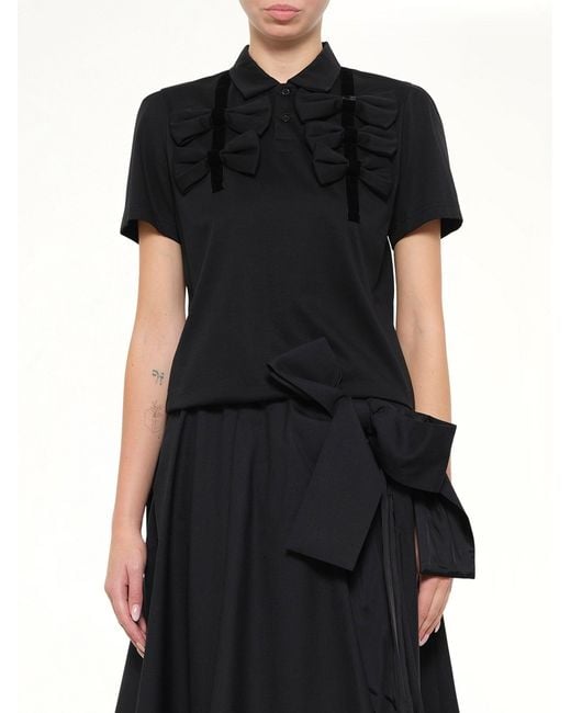 Noir Kei Ninomiya Black Bowtie Polo