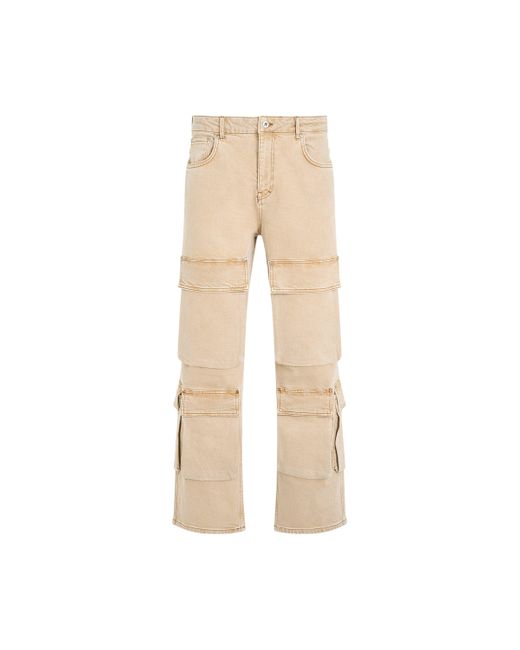 Represent Natural R3Ca Cargo Denim Pants, , 100% Cotton for men