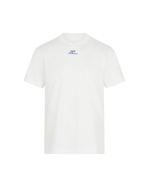 Off-White c/o Virgil Abloh White Off- Short Sleeve T-Shirt, Round Neck, , 100% Cotton for men