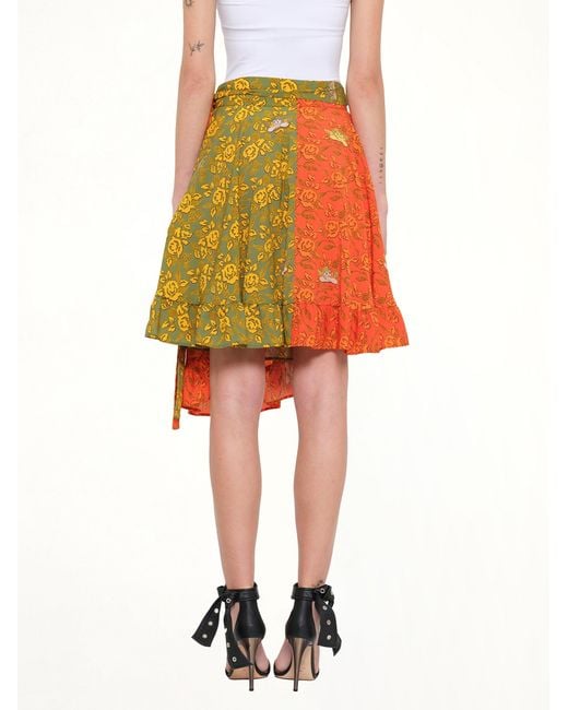 Loewe Orange X Paula Wrap Skirt