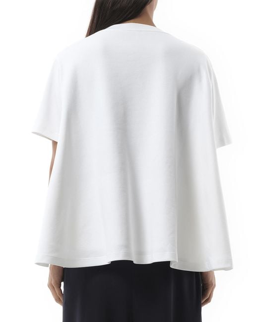 Loewe White Trapeze Top, Short Sleeves, 100% Cotton
