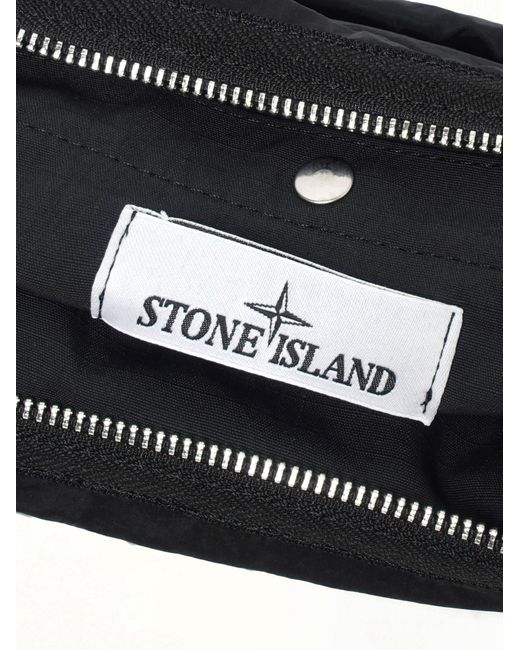 Stone Island Black 920001 Coated Nylon Pouch for men