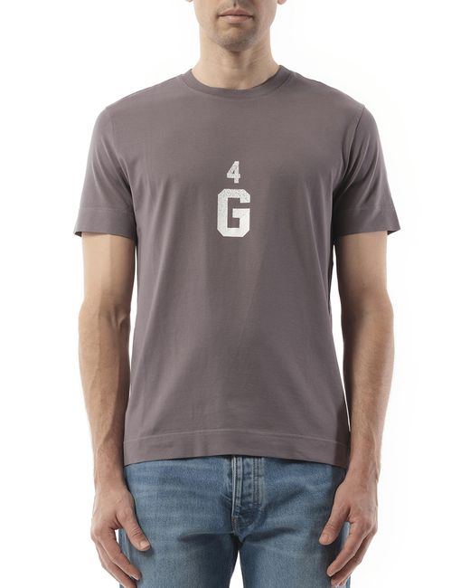 Givenchy Gray Four G Dyed Logo T-Shirt, 100% Cotton, Size: Small for men