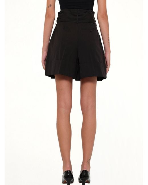 McQueen Black Cotton Shorts