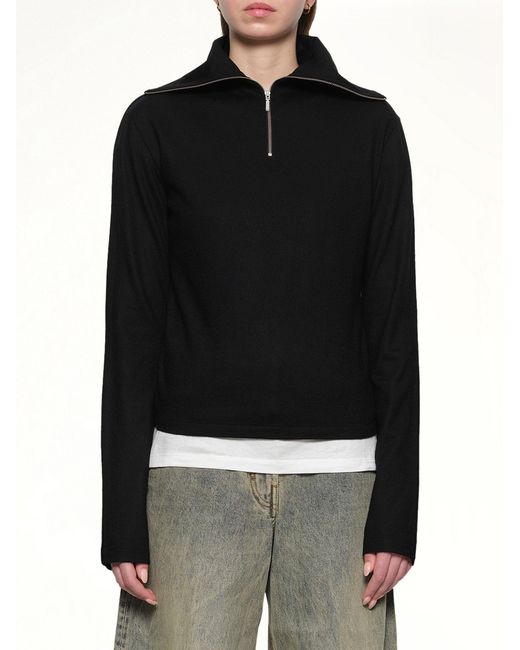 Entire studios Black Apex Wool Top