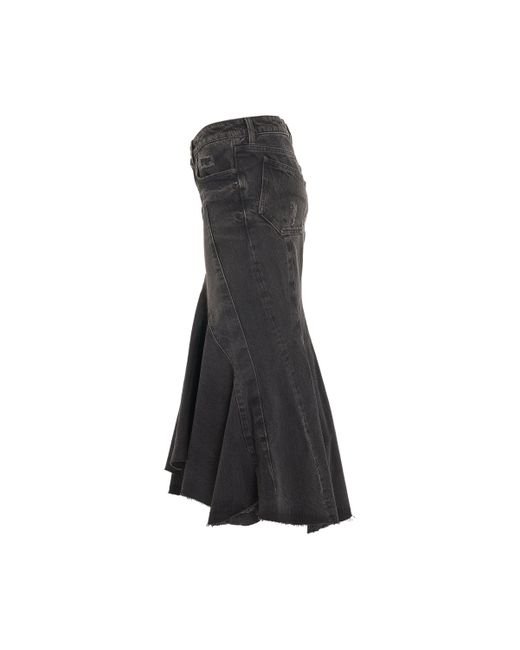 Balenciaga Black Mermaid Skirt, , 100% Cotton