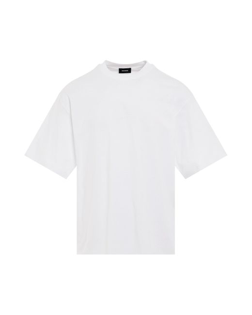 we11done White Basic 1506 Logo T-Shirt, Short Sleeves, , 100% Cotton for men