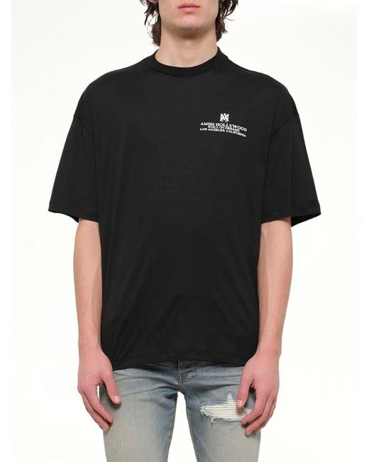 Amiri Black Built On Dreams Os T-Shirt for men