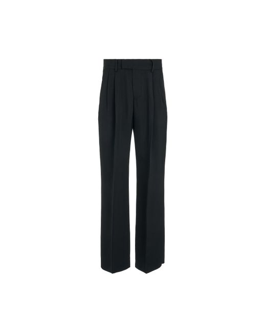 Amiri Black Double Pleated Pants, , 100% Viscose for men