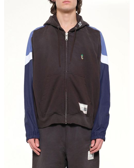 Maison Mihara Yasuhiro Blue Track Jacket Combined Parka for men