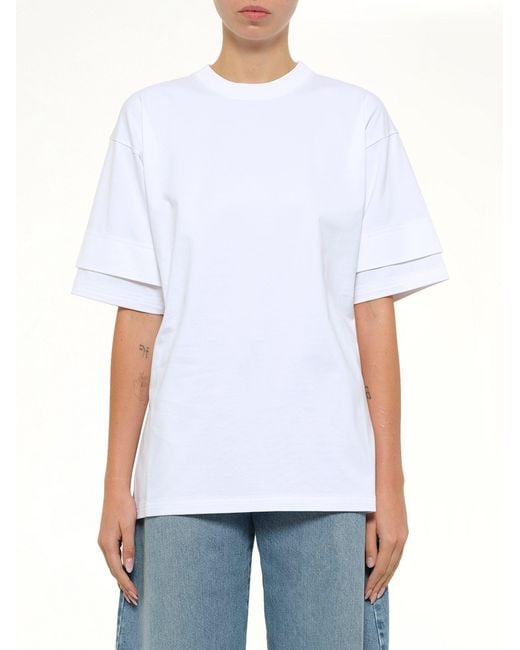 Alaïa White Layered T-Shirt