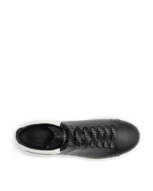 Alexander McQueen Black Larry Oversized Sneakers, 100% Calfskin Leather for men