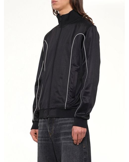 DIESEL Black Locking-Do Track Jacket for men