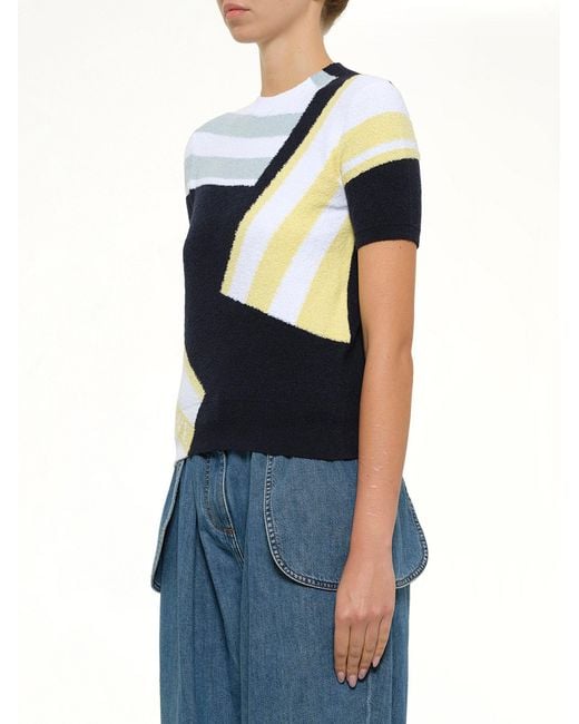Loewe Blue Short Sleeve Sweater