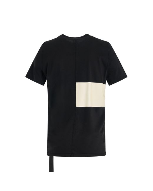 Rick Owens Black 'Drk Logo Level T-Shirt, Round Neck, Short Sleeves, /Pearl, 100% Cotton, Size: Small for men