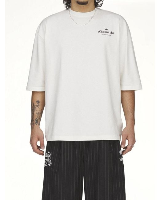 Willy Chavarria White Adidas X Wc Logo Ss T-Shirt for men
