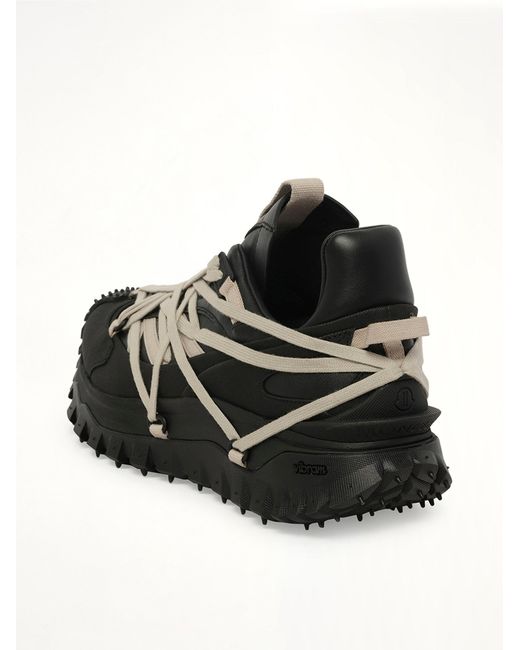 Rick Owens Black X Moncler Trail Grip Megalace Sneaker for men