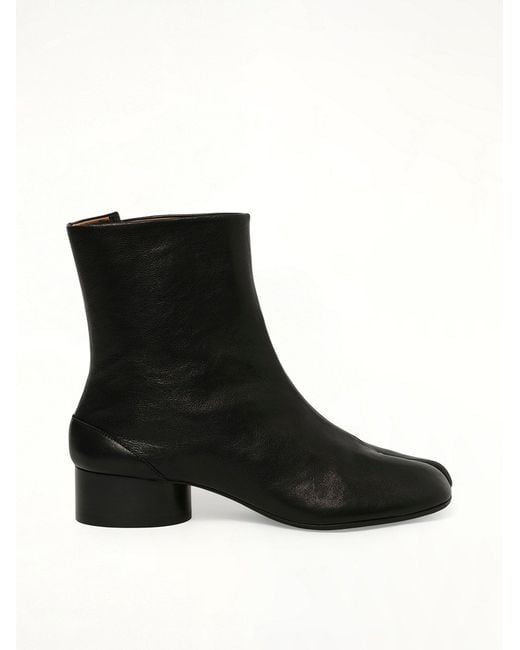 Maison Margiela Black Tabi Ankle Boots 3Cm Heel