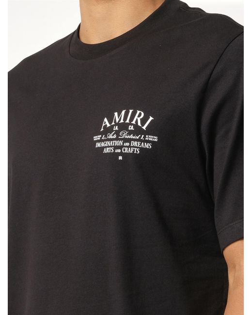 Amiri Black Arts District T-Shirt, Short Sleeves, 100% Cotton, Size: Large for men