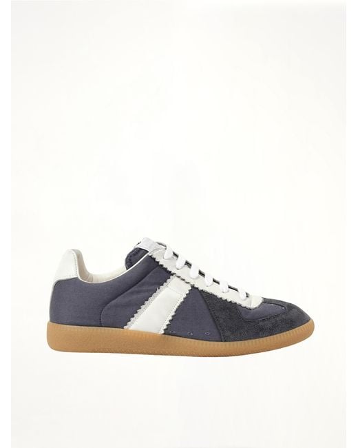 Maison Margiela Blue Replica Sneakers, 100% Cotton