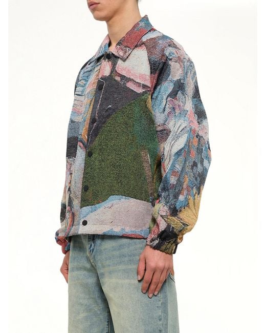 Kidsuper Gray Café De La Coaches Jacket for men