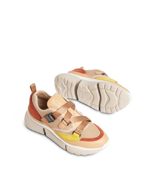 Chloé Natural Sonnie Sneakers, , 100% Calfskin