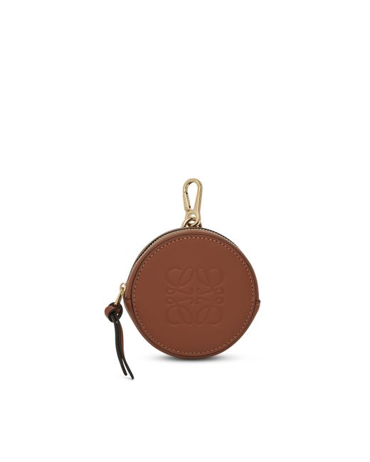 Loewe Brown Mini Cookie Pouch, , 100% Calfskin Leather