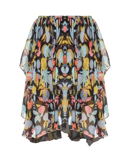 Chloé Multicolor Jupe Skirt, , 100% Silk