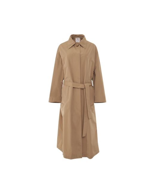 Givenchy Natural Light Taffeta Trench Coat, Long Sleeves, , 100% Cotton