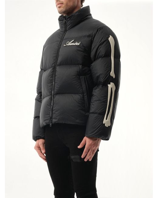 Amiri Black Bones Down Jacket for men