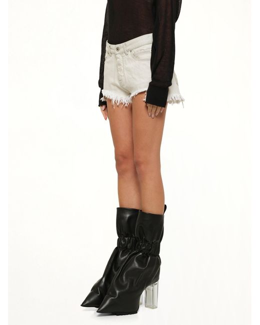 Rick Owens Black Bias Cutoffs