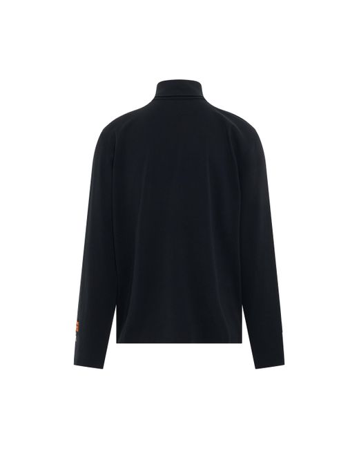 Heron Preston Blue Hpny Embroidered Roll Neck, Long Sleeves, /, 100% Cotton, Size: Large for men