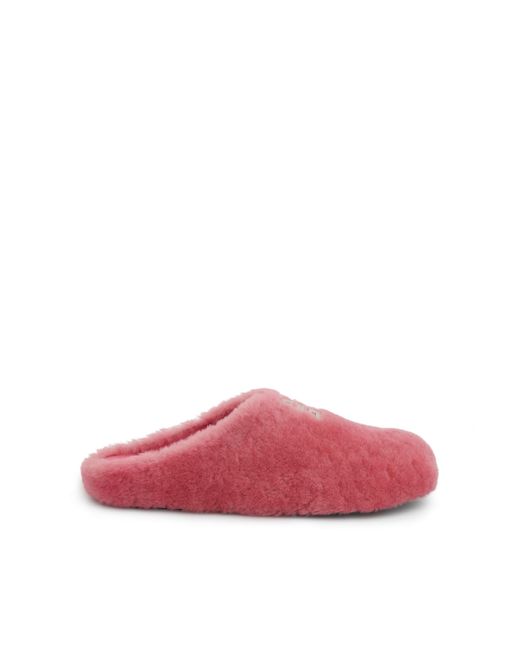 Givenchy Pink 4G Shearling Slip On Sandals, 100% Lamb Skin