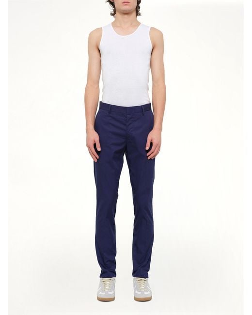 Lanvin Blue Chino Slim Rib for men