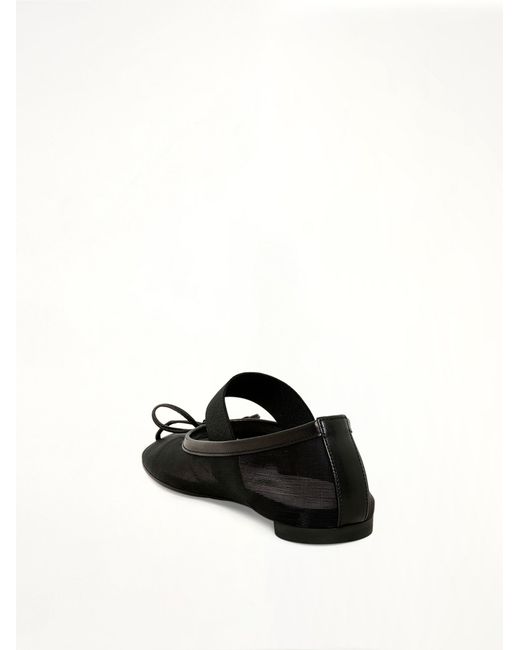 MM6 by Maison Margiela White Mesh Ballet Shoe