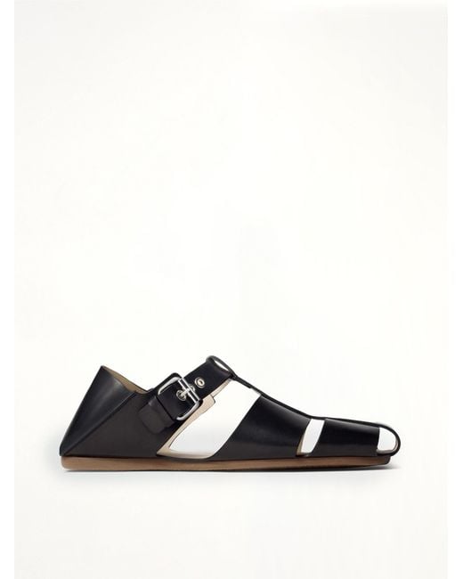Lemaire Black Fisherman Slip On Sandals