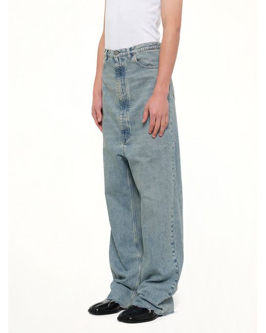 Maison Margiela Blue Dropped Crotch Jeans for men
