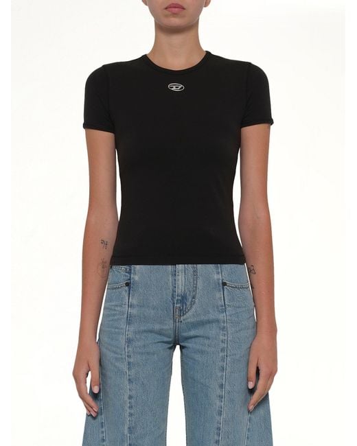 DIESEL Black T-Uncutieslong-Od T-Shirt