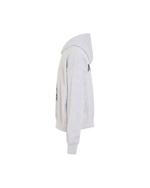 we11done White 'New Teddy Back Logo Hoodie, , 100% Cotton, Size: Small for men