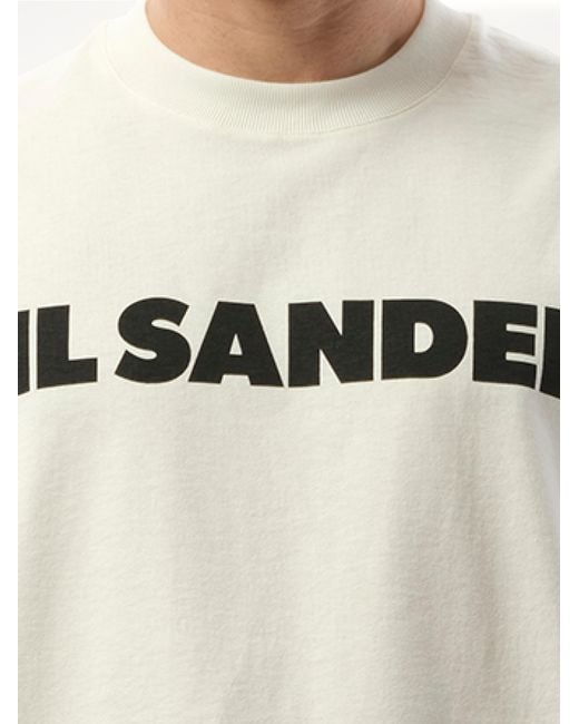 Jil Sander Gray Logo T-Shirt for men
