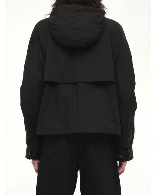 Lemaire Black Parachute Blouson Bomber Jacket, 100% Cotton for men