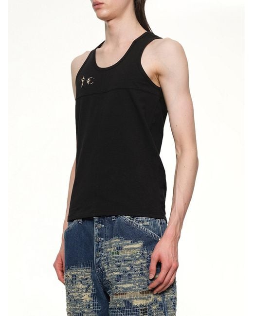 THUG CLUB Black Tc Tank Top for men