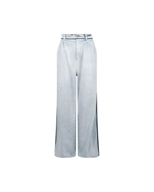 Maison Margiela Blue 5 Pocket Baggy Jeans, , 100% Cotton for men