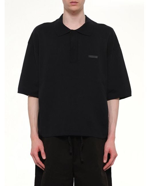 Entire studios Black Ss Club Polo for men