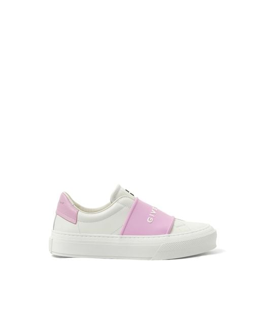Givenchy Pink City Sport Elastic Band Sneakers, 100% Leather