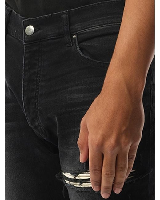 Amiri Black Mx1 Ultrasuede Jeans, 100% Cotton for men