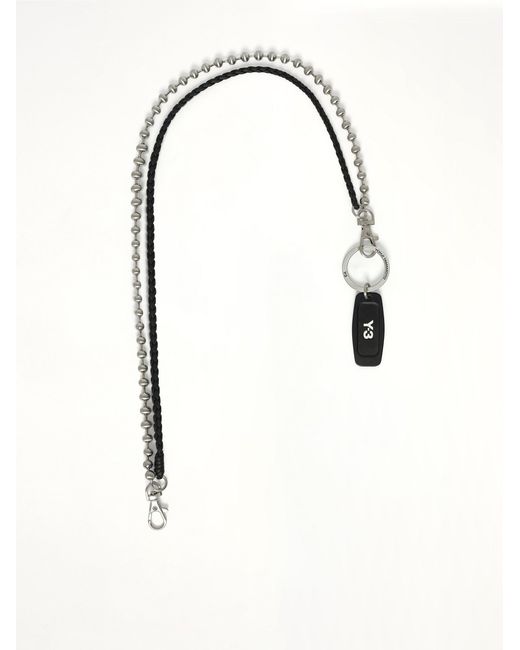 Y-3 White Keychain for men
